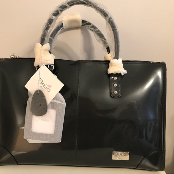 Beijo Glossy Black Tote Bag - Picture 2 of 3